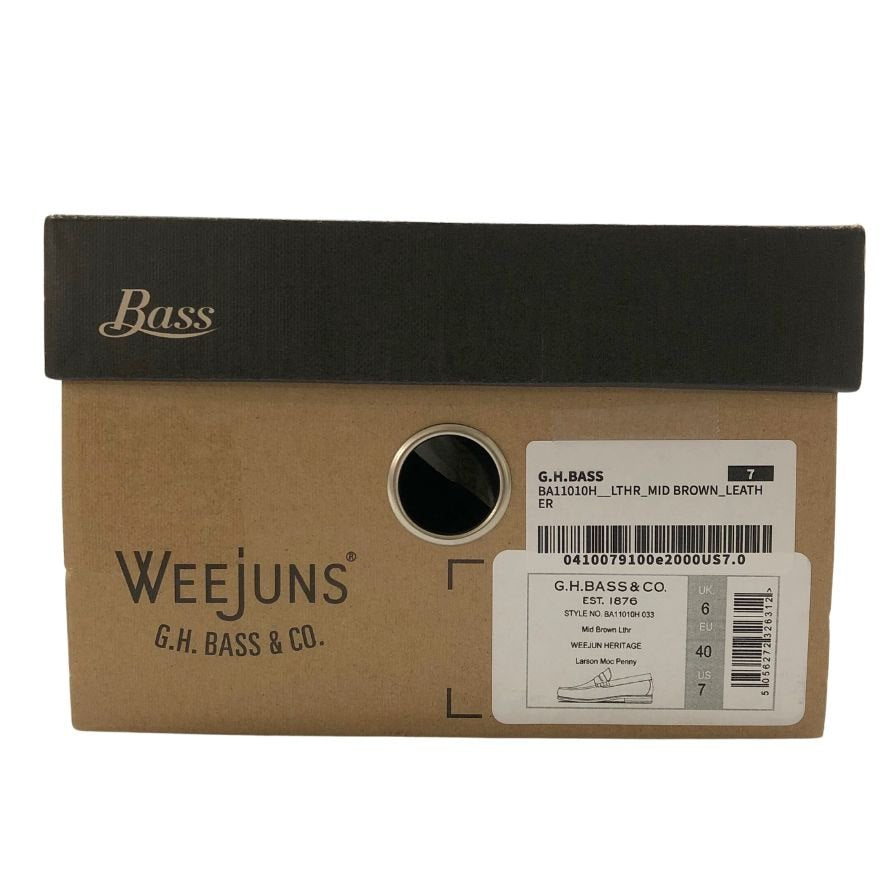 新品未使用 【G.H.Bass&Co.】ジーエイチバス ローファー ラーソン ブラウン サイズUS7