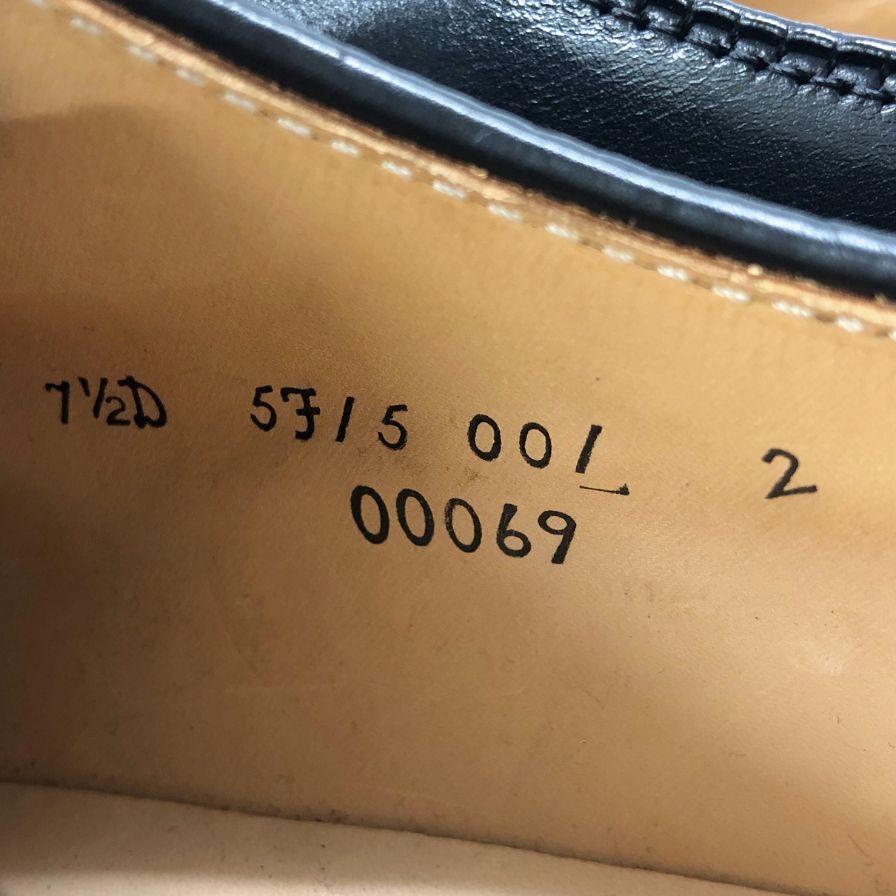 【Brooks Brothers】ブルックスブラザーズ 00069 ビジネスシューズ カーフ ブラック(黒) サイズ US7.5 ラスト