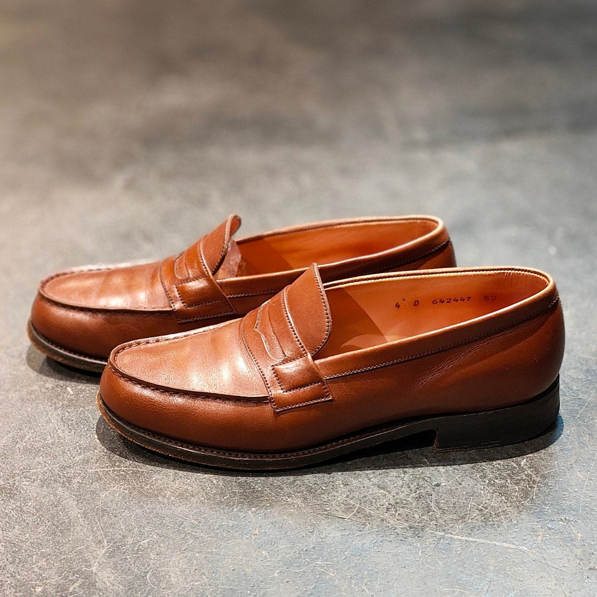 希少 【J.M.WESTON】ジェイエムウエストン 旧旧ロゴ 180 シグニチャーローファー カーフ タンブラウン サイズ UK4D 41ラスト 定価¥151,800-