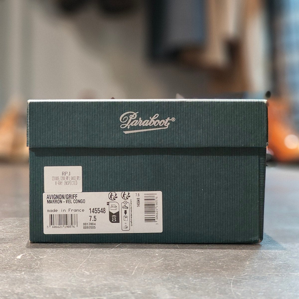 新品未使用 【Paraboot】パラブーツ アヴィニョン Uチップ スエード ダークブラウン サイズ UK7.5 定価¥94,600-