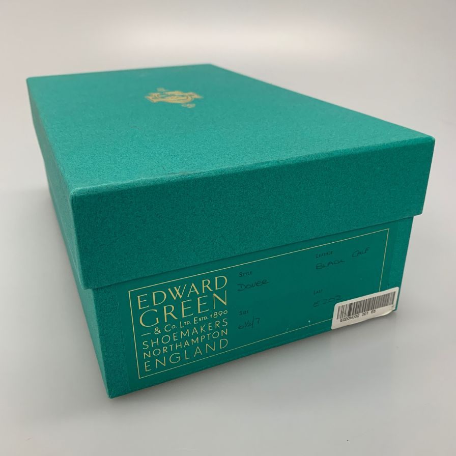 美品 【EDWARD GREEN】エドワードグリーン ドーバー Uチップ カーフ ブラック サイズ UK6.5E 202ラスト 参考定価¥308,000-