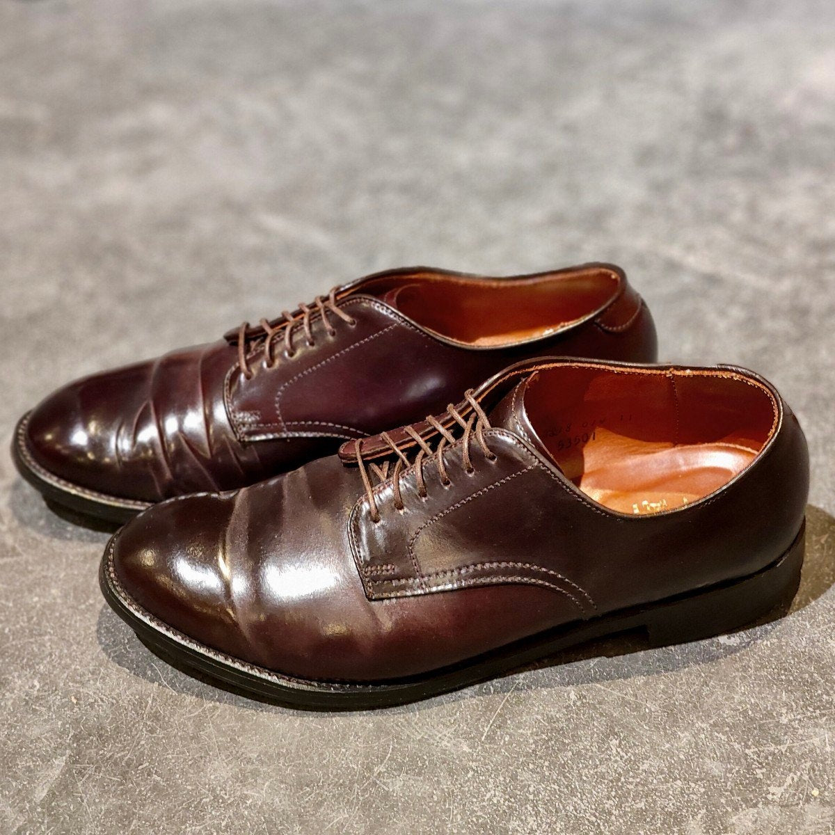 【ALDEN】オールデン 53501 プレーントゥ コードバン ダークバーガンディ サイズ US9D モディファイドラスト 定価 ¥217,800-