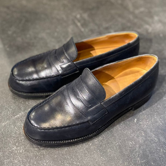 【J.M.WESTON】ジェイエムウエストン 180 シグネチャーローファー カーフ ネイビー サイズ UK4.5D 41ラスト