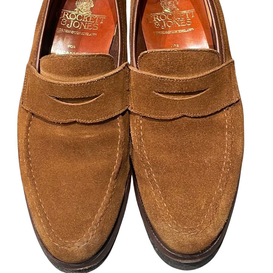 【CROCKETT&JONES】クロケット&ジョーンズ ローファー スエード ブラウン(茶系) サイズ UK5.5E ラスト