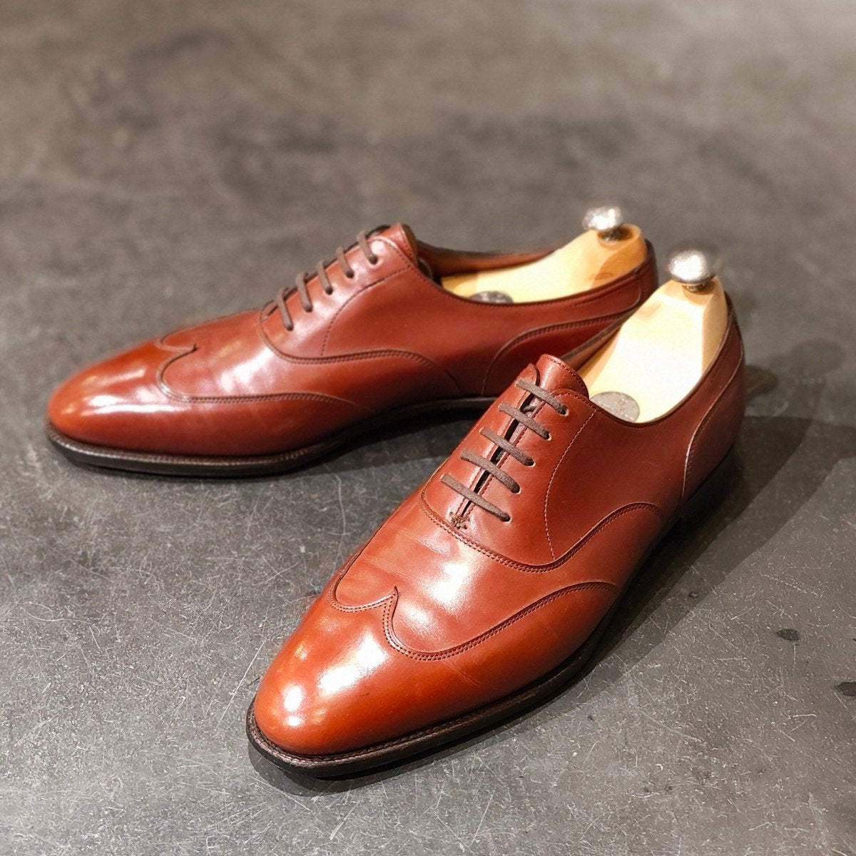 【JOHN LOBB】ジョンロブ ワーウィック プレステージライン ブラインドブローグ カーフ ブラウン サイズ UK8D 7000ラスト WARWICK
