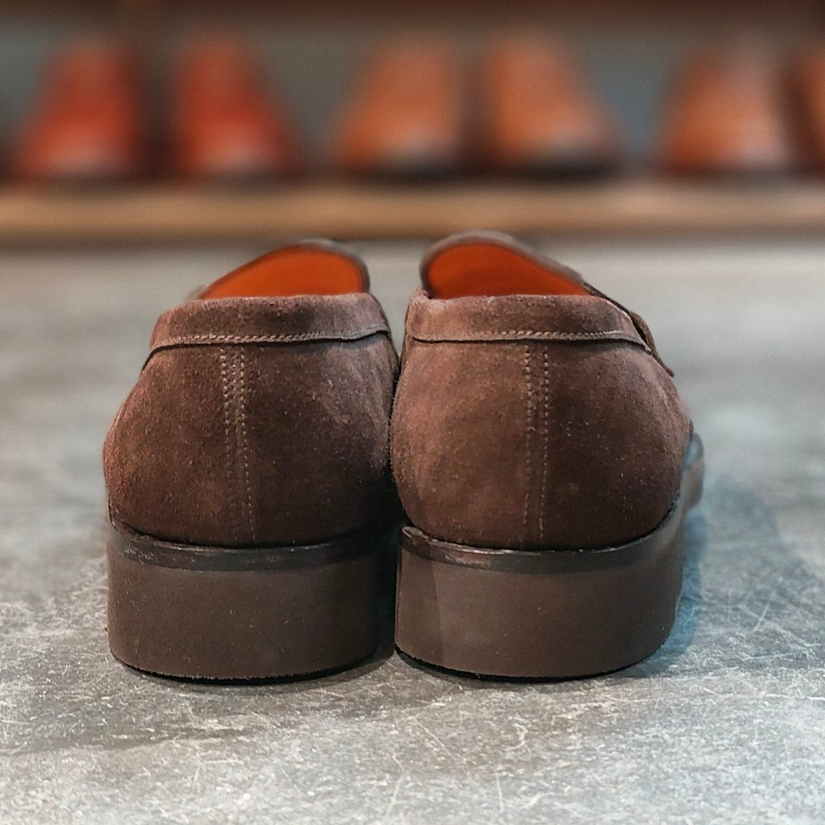 新品未使用 【J.M.WESTON】ジェイエムウエストン 旧旧ロゴ 180 シグネチャーローファー スエード ブラウン 5.5B 定価¥151,800-