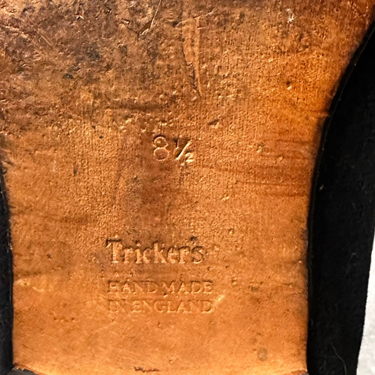 希少【Tricker's】トリッカーズ チャーチル スリッポン ベロア 刺繍 ブラック サイズ8.5