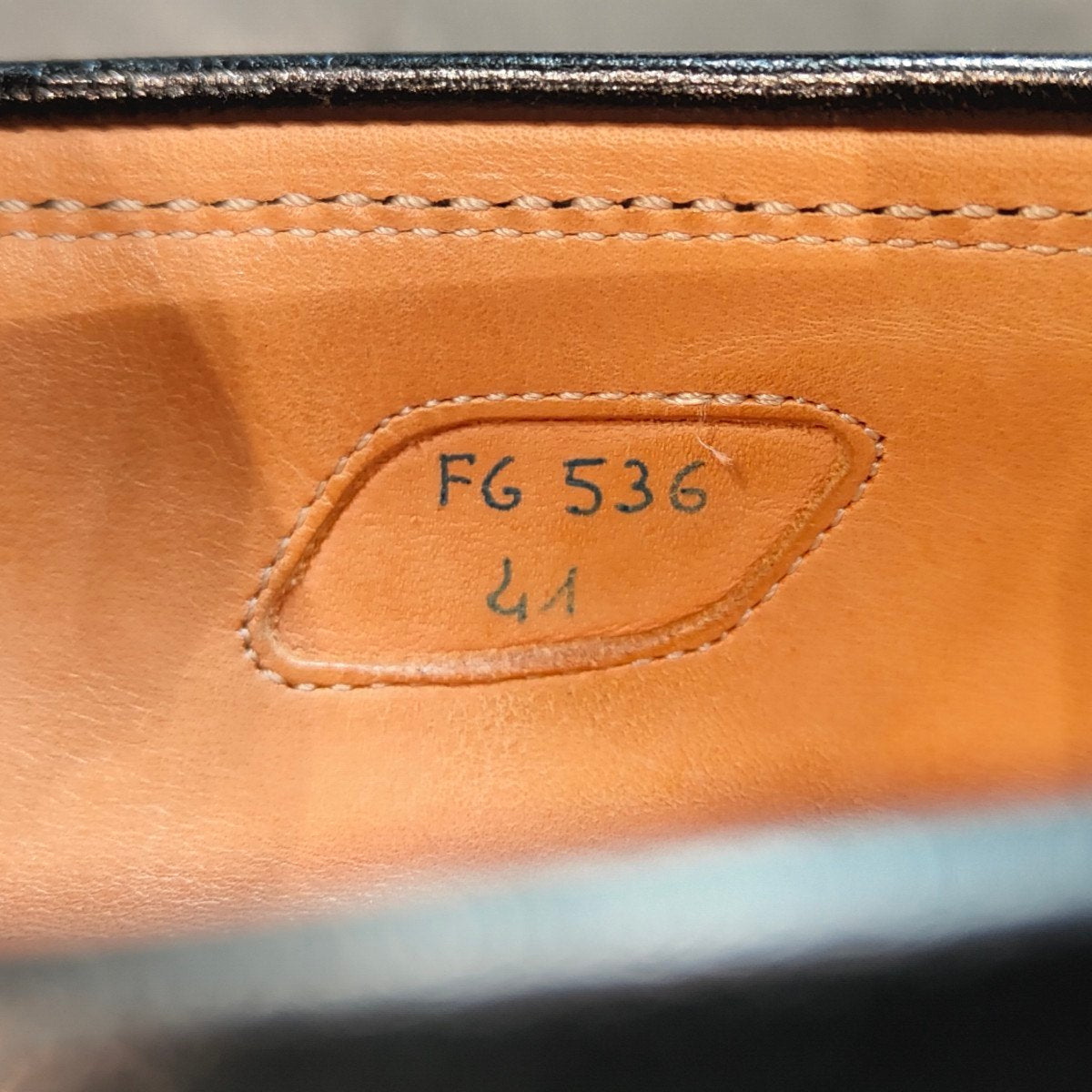 極美品 【F.lli Giacometti】フラテッリ ジャコメッティ FG536 ローファー アストラカン カーフ ブラック サイズ41 参考定価¥159,500-