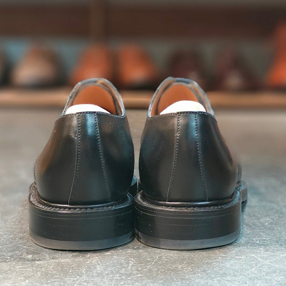 使用数回 【J.M.WESTON】ジェイエムウエストン ハーフハント Uチップ カーフ ブラック サイズ UK7C 25ラスト 定価¥170,500-