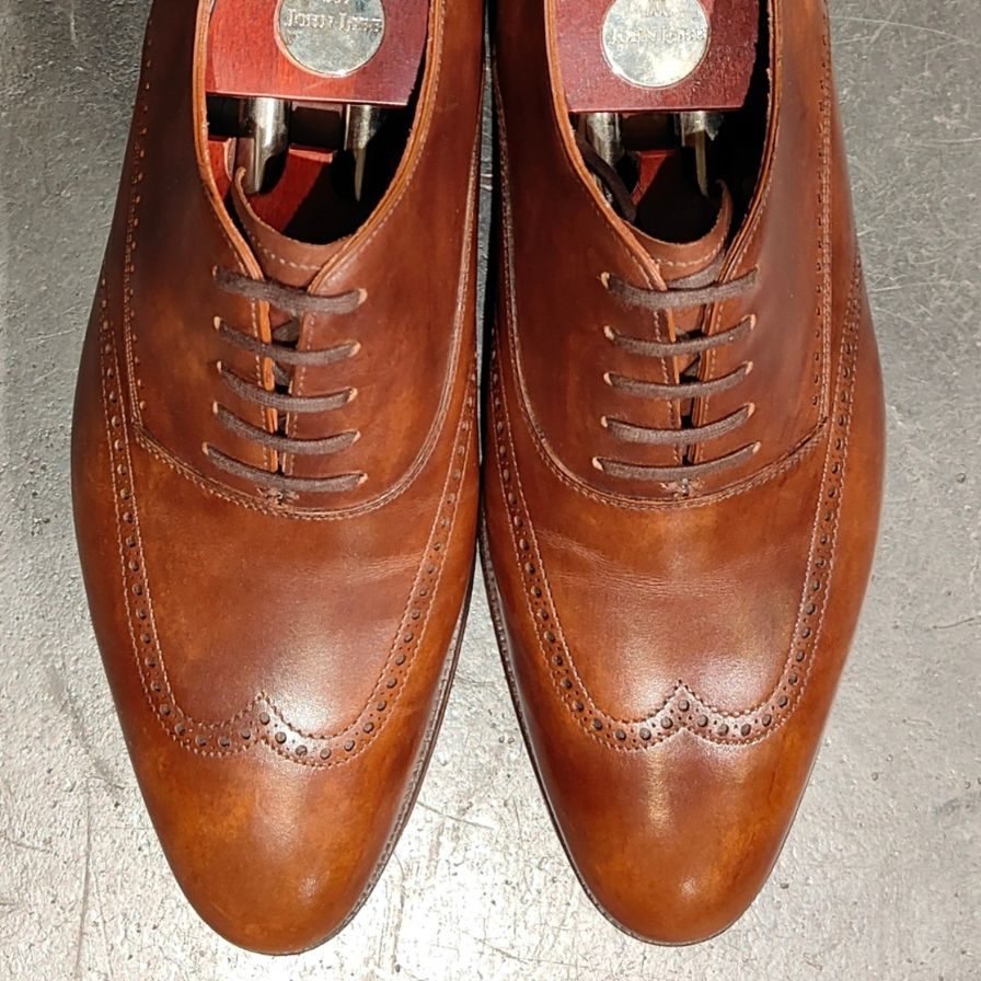 極美品 【JOHN LOBB】ジョンロブ ハットン ウイングチップ ミスティカーフ ブラウン サイズUK8.5E 7000ラスト