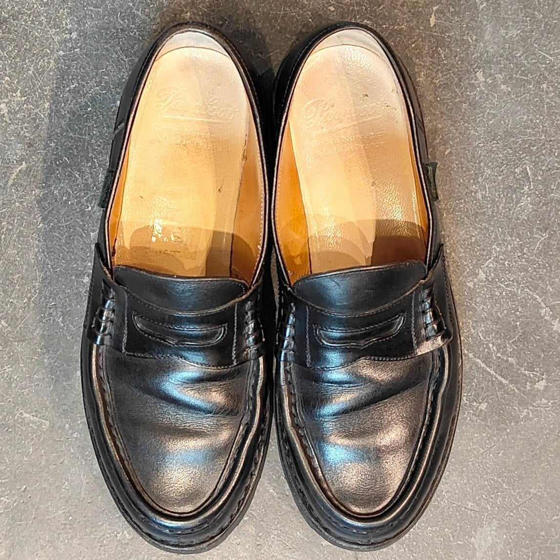 【Paraboot】パラブーツ ランス コインローファー リスレザー ブラック サイズ UK6.5F