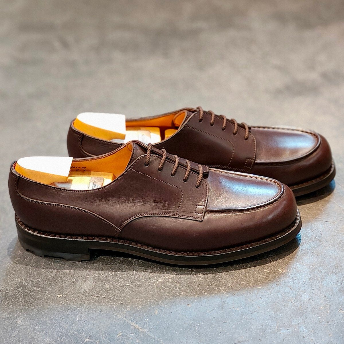 希少 新品未使用 【J.M.WESTON】ジェイエムウエストン 641 ゴルフ Uチップ 旧旧ロゴ カーフ ダークブラウン サイズ UK9C 31ラスト 参考定価¥176,000-