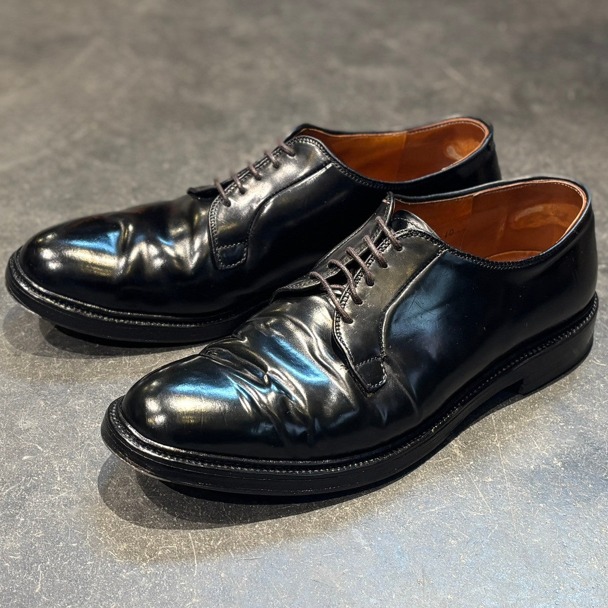 【ALDEN】オールデン レザーシューズ 9901 プレーントゥ コードバン ブラック サイズUS10.5D バリーラスト