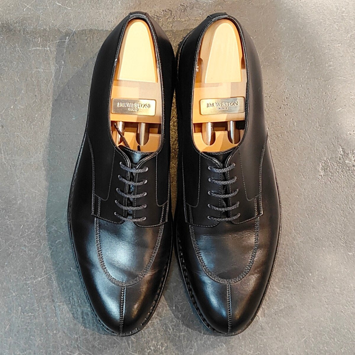 使用数回  【J.M.WESTON】ジェイエムウエストン  Uチップ カーフ ブラック サイズ UK7.5C 25ラスト 定価¥170,500-