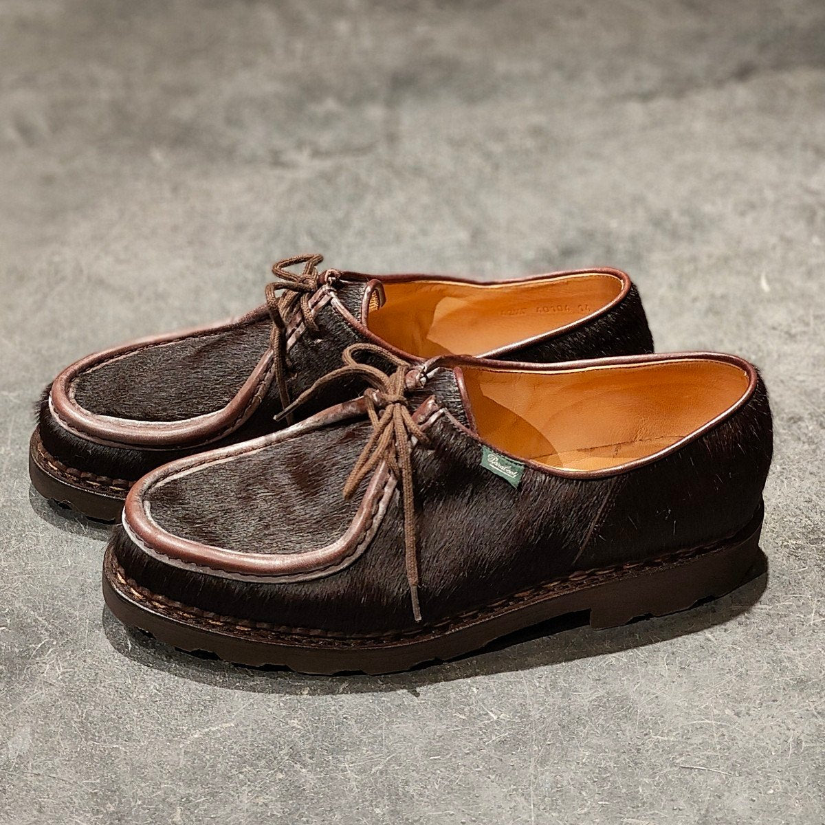 試着程度 【Paraboot】パラブーツ International Gallery BEAMS別注 ミカエル チロリアン ハラコ ブラウン UK9