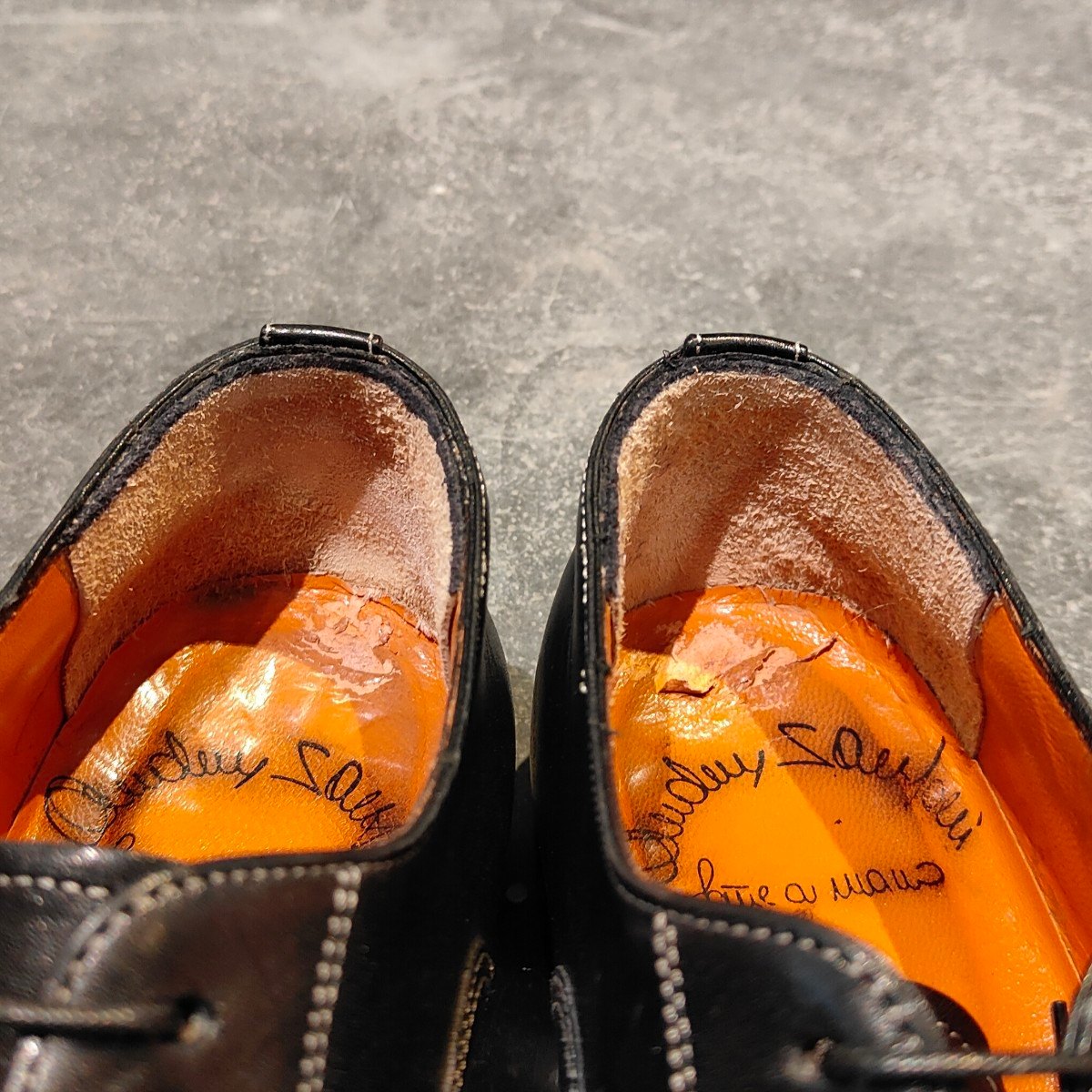 【Santoni】サントーニ 9096 ストレートチップ カーフ ブラック サイズUK6.5