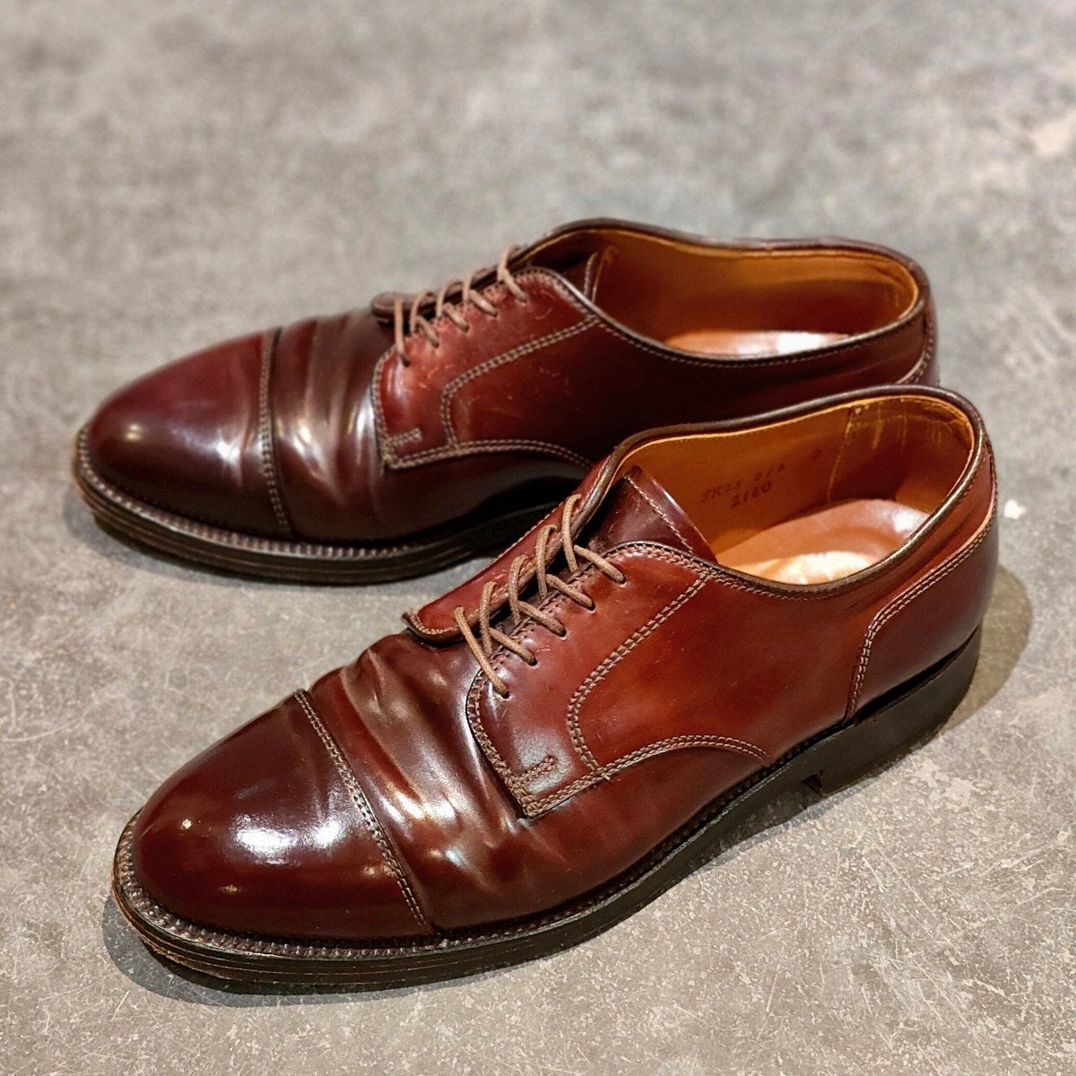 【最終価格】オールデン ストレートチップ コードバン No.8 2160 Alden 2160 #8 Shell Cordovan Straight-Tip Blucher : HUNKY DORY