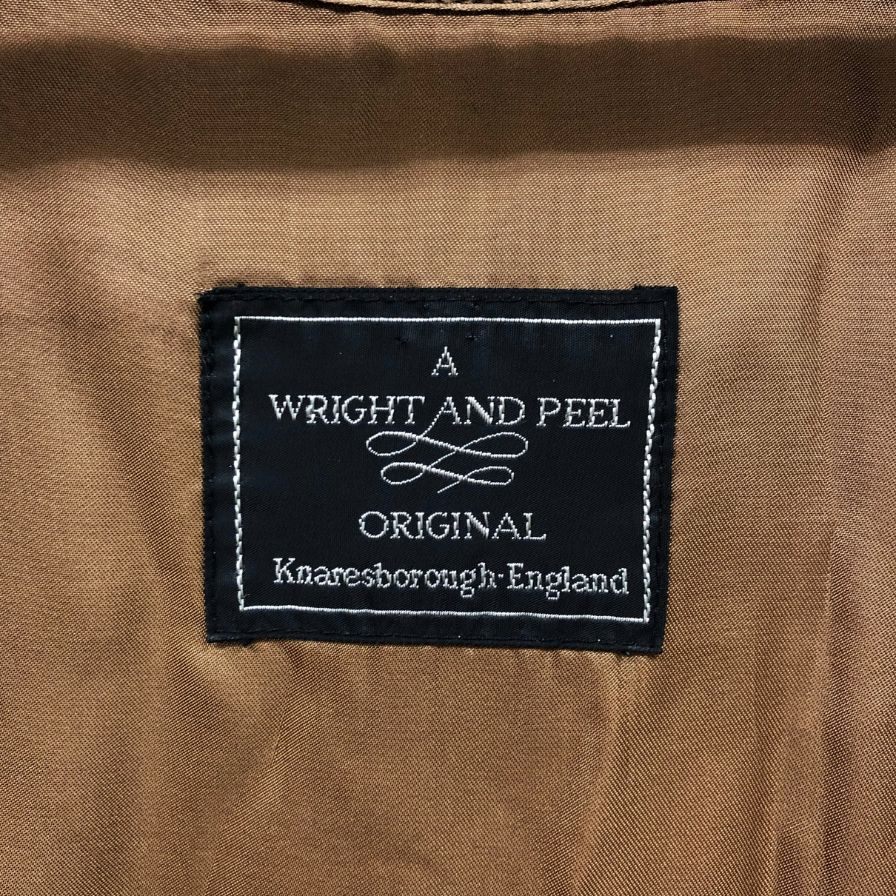 【WRIGHT&PEEL】ライト&ピール ステンカラーコート サイズ40 カーキ系 玉虫 ライナー付