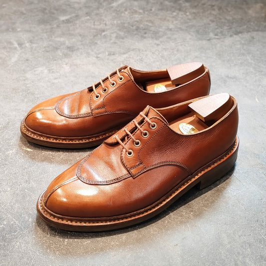 希少 美品【J.M.WESTON】ジェイエムウエストン 597 旧旧ロゴ Uチップ カーフ タンブラウン サイズUK6.5D 22ラスト