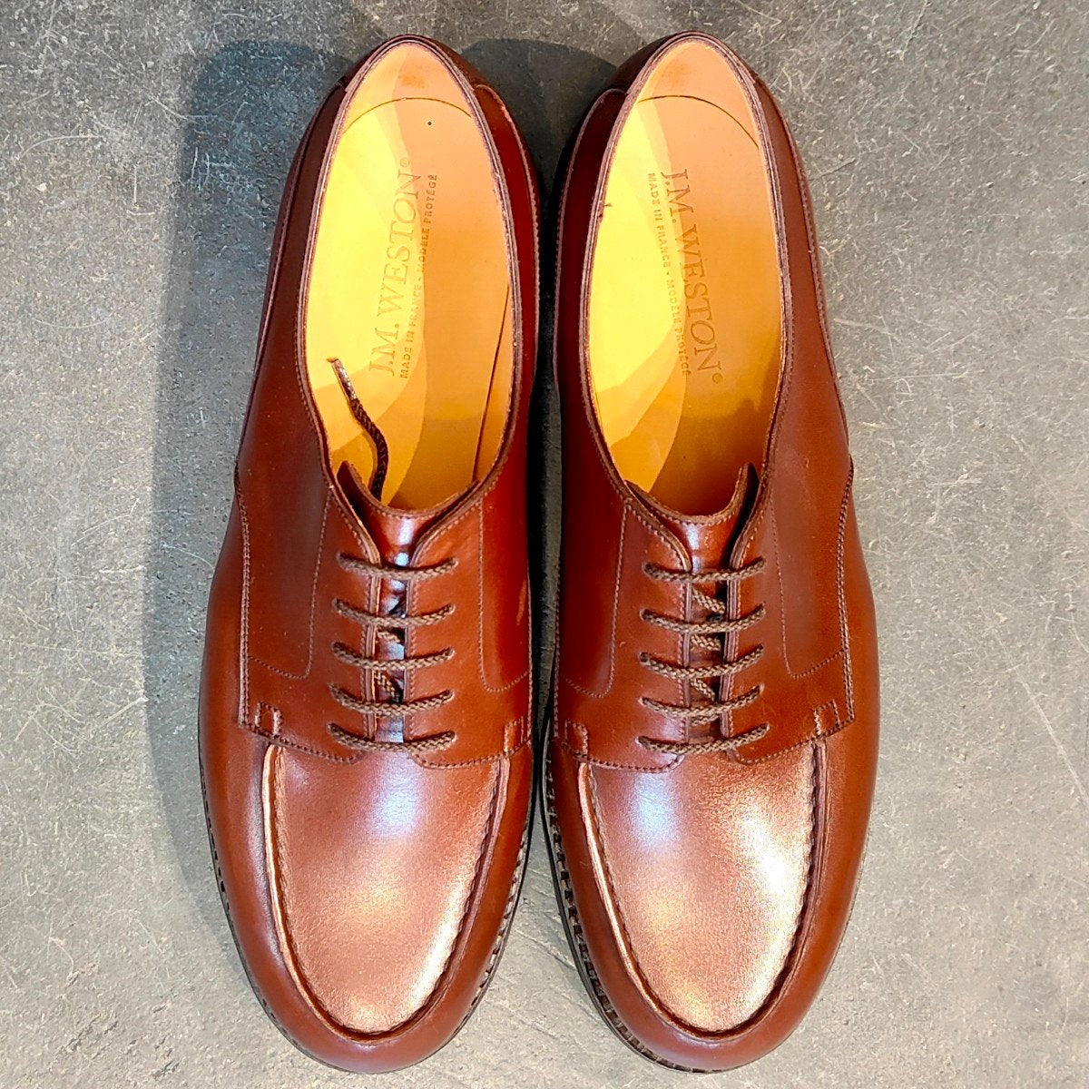 希少 新品未使用 【J.M.WESTON】ジェイエムウエストン 641 ゴルフ Uチップ ボックスカーフ レッドエトラスコ サイズ UK9C 31ラスト 参考定価¥176,000-