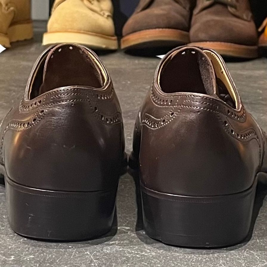 美品【Marquess】マーキス フルブローグ ビスポーク品 カーフ ブラウン サイズ約26.5相当