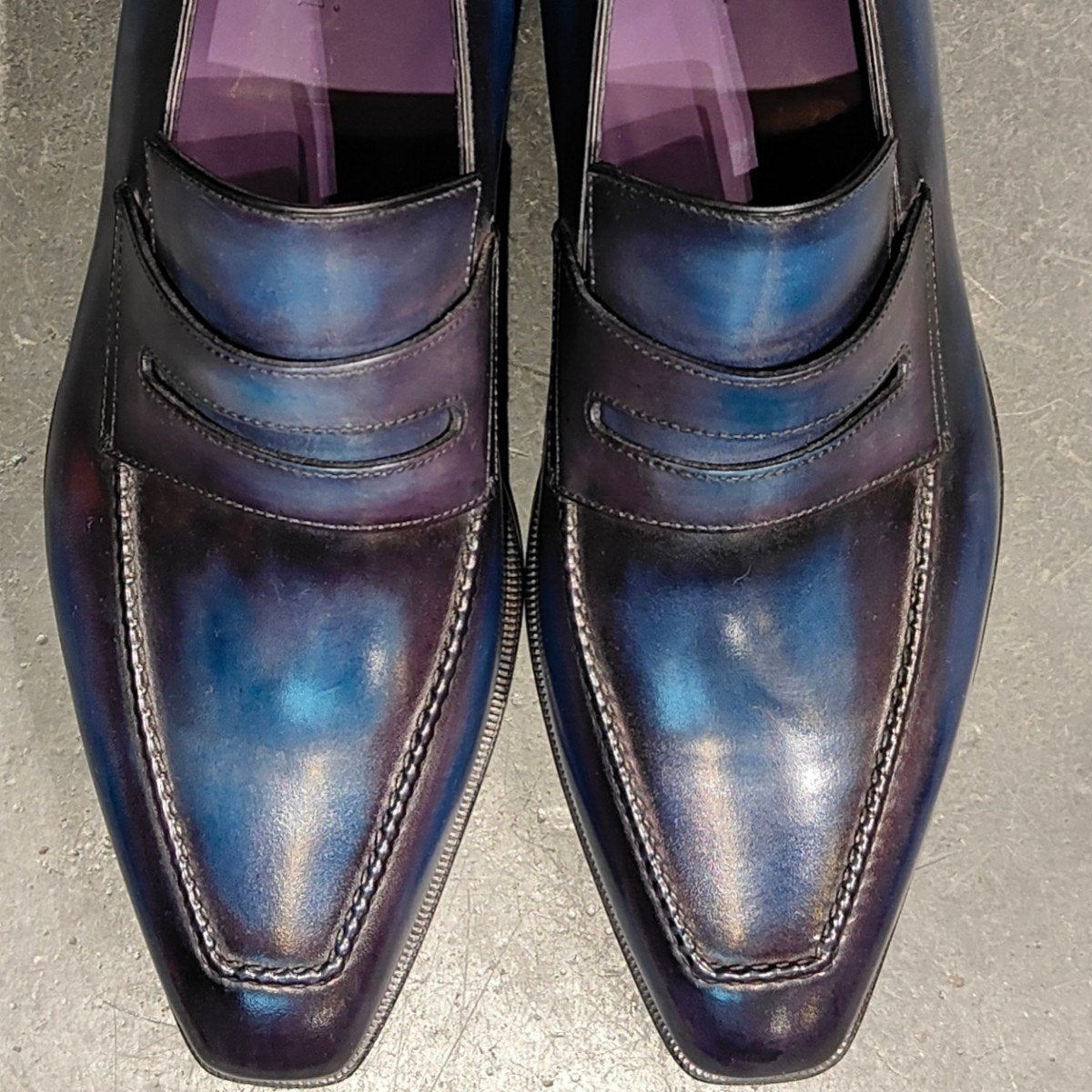 新品未使用 【BERLUTI】ベルルッティ アンディ ローファー カーフ パティーヌ ブルー サイズ UK9