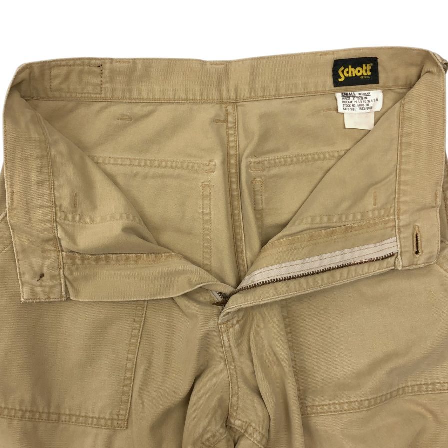90s【Schott】ショット ベイカーパンツ コットン サイズSAMLL-REGULAR ベージュ
