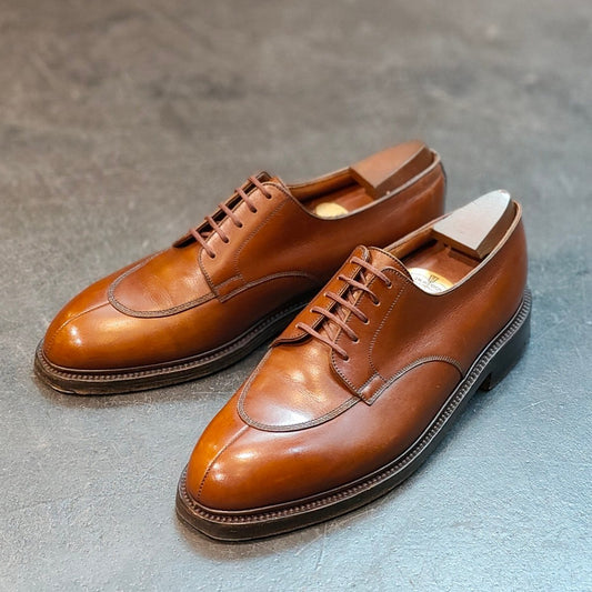 希少 【J.M.WESTON】ジェイエムウエストン 598 ハーフハント 旧旧ロゴ Uチップ カーフ タンブラウン サイズ UK7C 22ラスト 定価¥170,500-