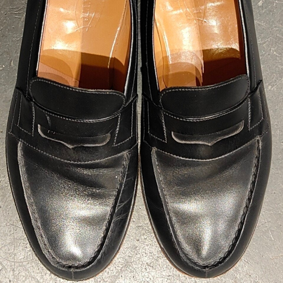 【J.M.WESTON】ジェイエムウエストン 180 シグニチャーローファー ボックスカーフ ブラック サイズ UK7D 41ラスト 定価¥156,200-