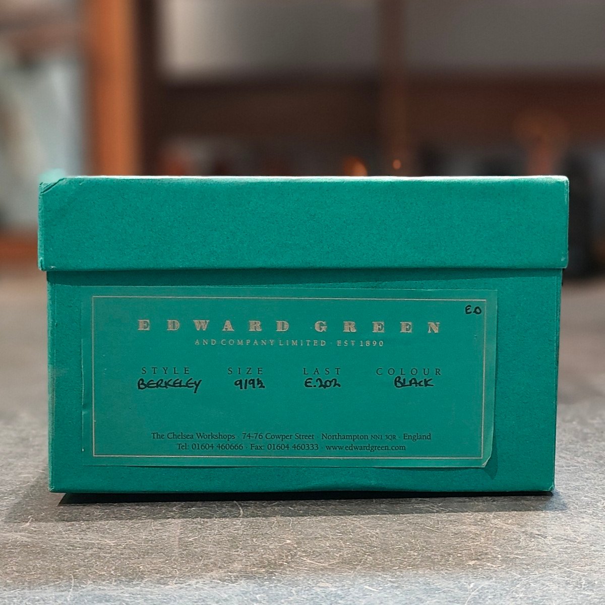 新品未使用【EDWARD GREEN】エドワードグリーン バークレー パンチドキャップトゥ ブラック サイズUK9E 202ラスト 参考定価¥253,000-