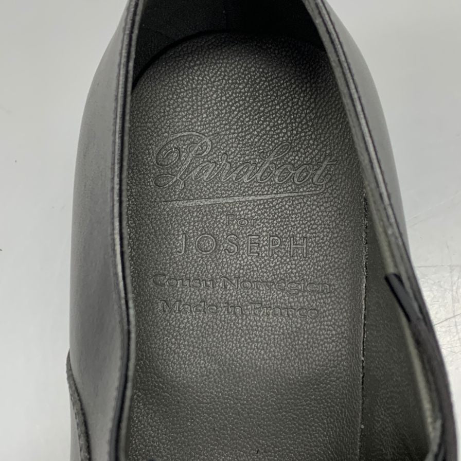 希少 新品未使用【Paraboot】パラブーツ ジョセフ別注 ストレートチップ リスレザーグレインレザーコンビ ブラック サイズ UK7