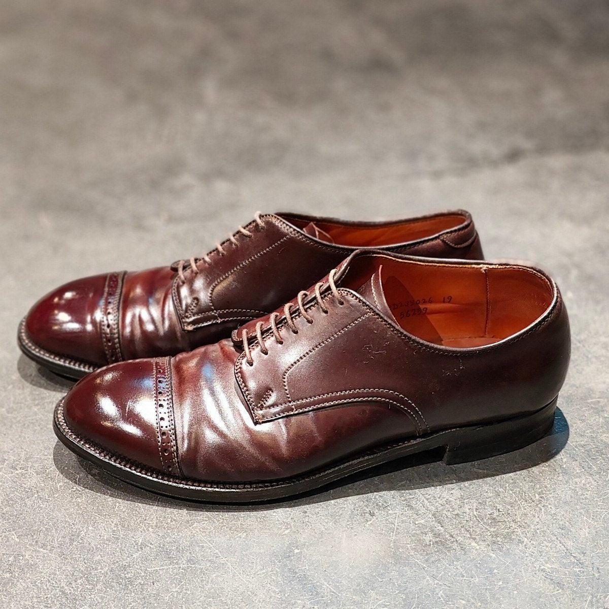 【ALDEN】オールデン アナトミカ別注 56259 パンチドキャップトゥ コードバン ダークバーガンディ サイズUS8.5D モディファイドラスト
