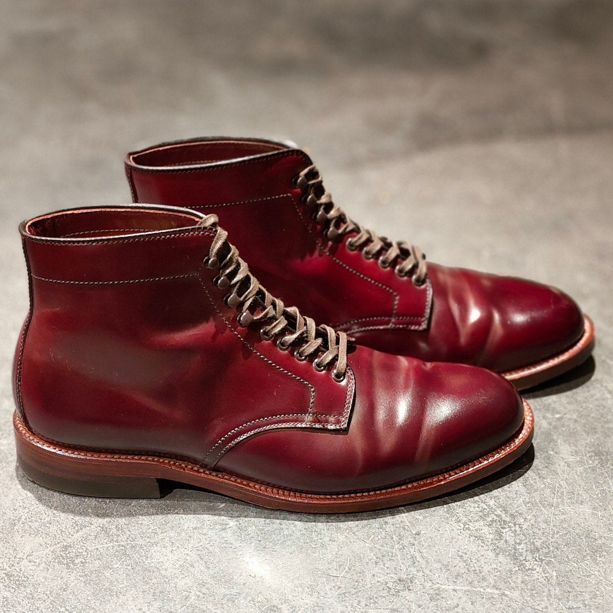 美品 【ALDEN】オールデン 45298H プレーントゥブーツ コードバン ダークバーガンディ サイズ US9D バリーラスト