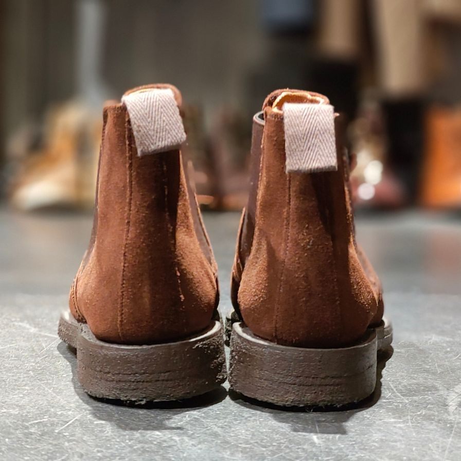 使用数回 【JOSEPH CHEANEY】ジョセフチーニー リージェント サイドゴアブーツ スエード ブラウン サイズUK5.5 参考定価¥97,900-