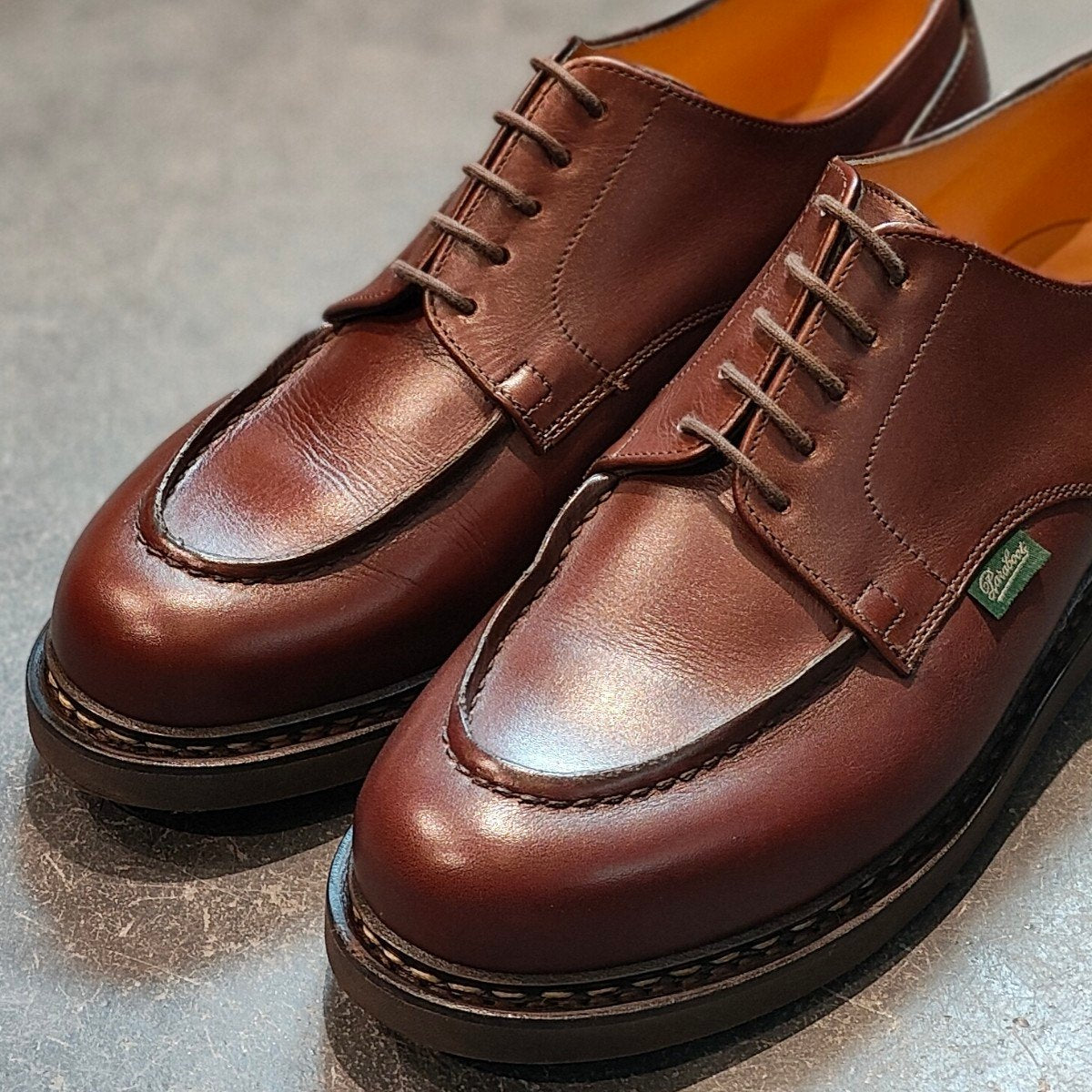 使用数回【Paraboot】パラブーツ シャンボード Uチップ リスレザー カフェ サイズ UK8.5 定価¥96,800-
