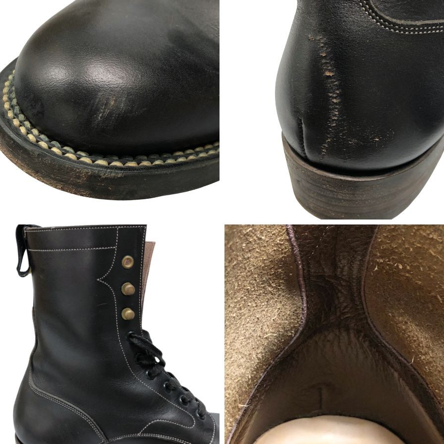 【foot the coacher】フット ザ コーチャー ブーツ ブラック(黒) サイズ 8 ラスト
