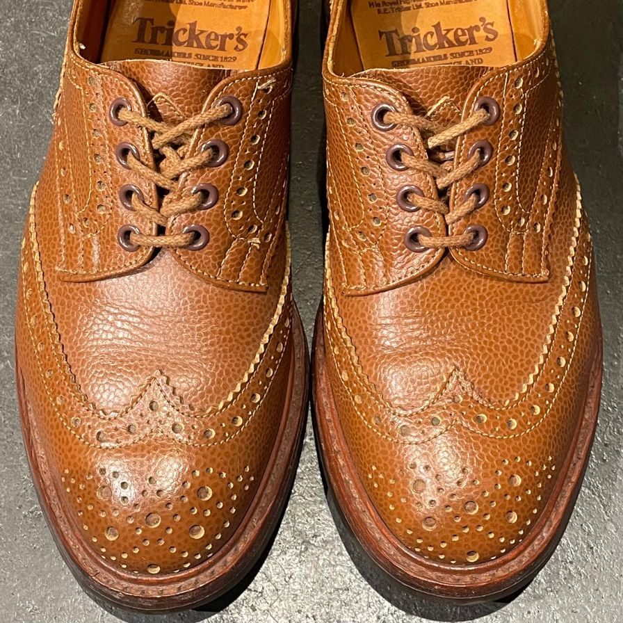 【Tricker's】トリッカーズ バートン グレインレザー ブラウン サイズ UK7.5