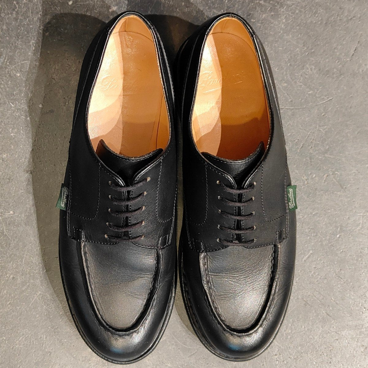 使用数回 【Paraboot】パラブーツ シャンボード Uチップ リスレザー ブラック サイズUK6.5 定価¥96,800-