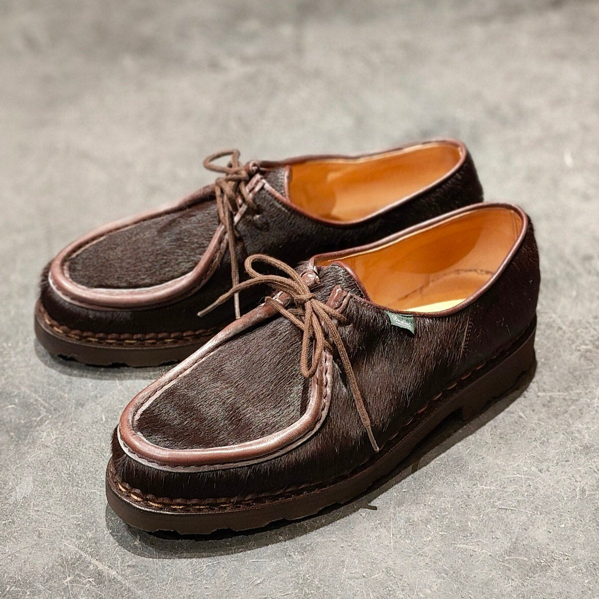 試着程度 【Paraboot】パラブーツ International Gallery BEAMS別注 ミカエル チロリアン ハラコ ブラウン UK9