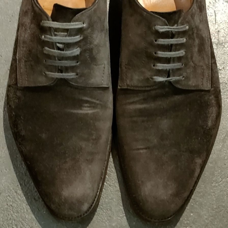 【JOHN LOBB】ジョンロブ 5アイレット ダービー スエード グレー サイズ UK7E 7000ラスト Jスタンプ有