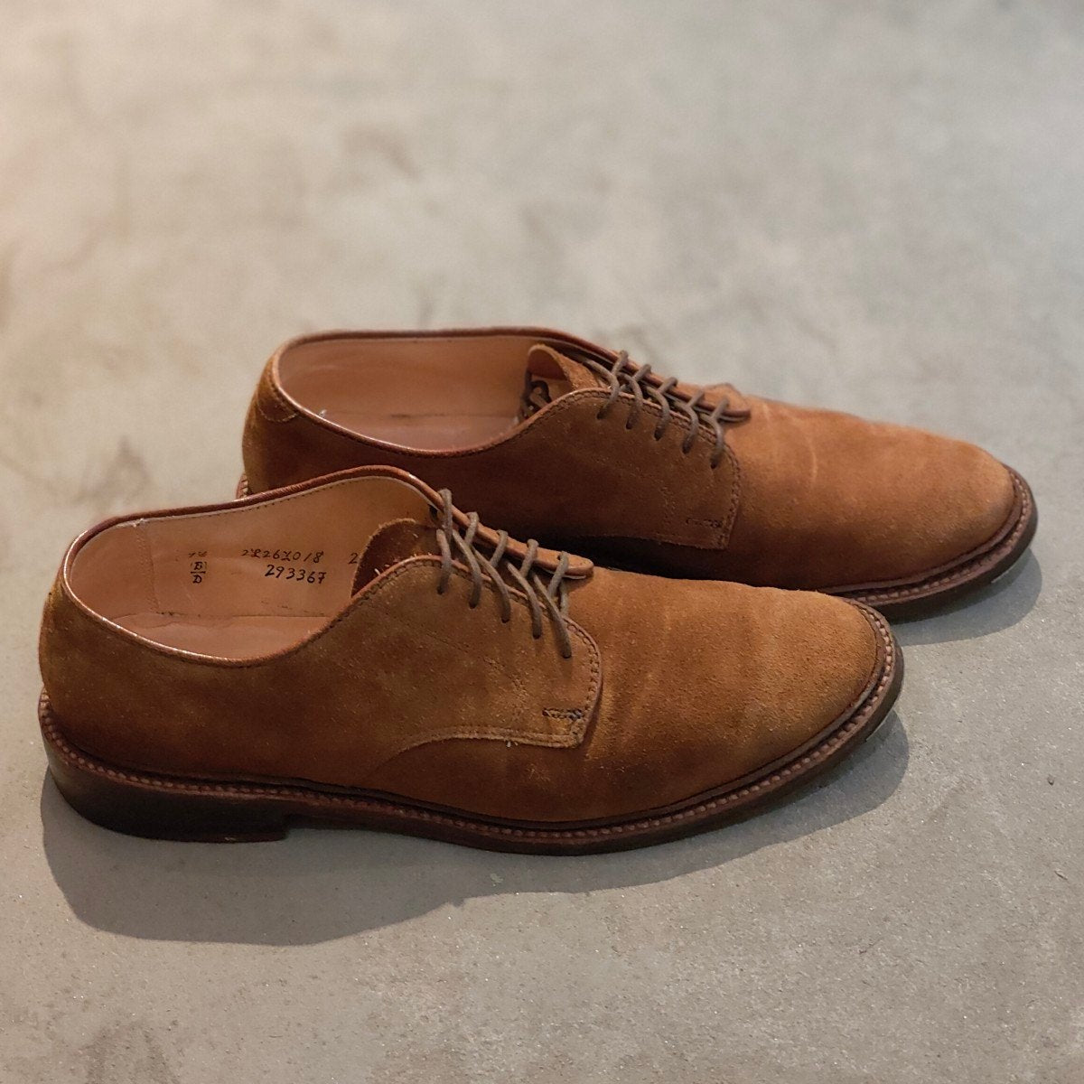 【ALDEN】オールデン ユニオンメイド別注 29336F プレーントゥ スエード ブラウン サイズ US7.5D バリーラスト
