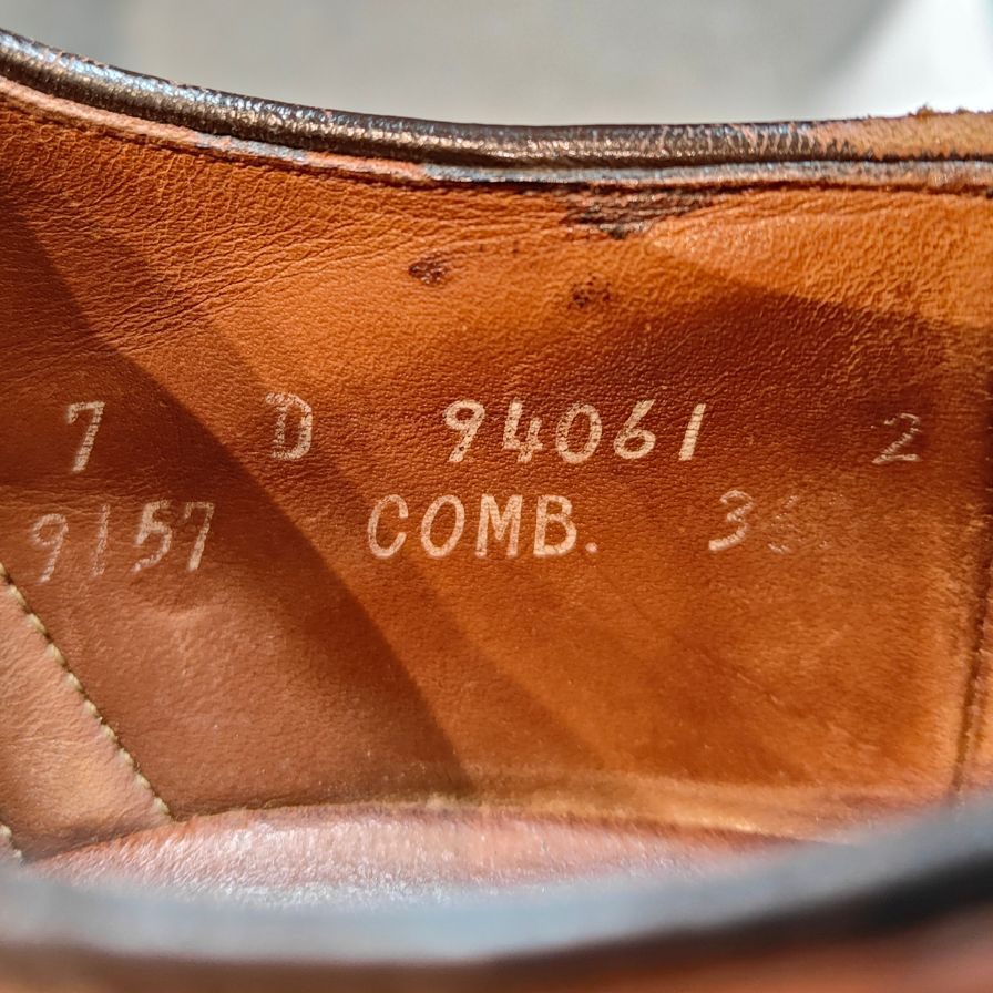 【Allen Edmonds】アレンエドモンズ ビジネスシューズ ウイングチップ ブラウン(茶系) サイズ US7D ラスト