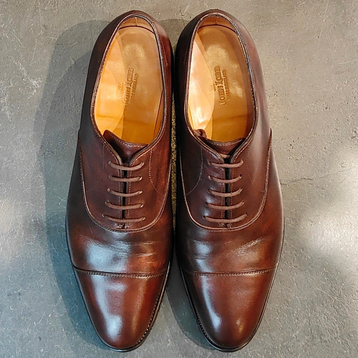 極美品 【JOHNLOBB】ジョンロブ シティ2 ミュージアムカーフ ダークブラウン サイズ UK6D 7000ラスト 定価¥215,600-
