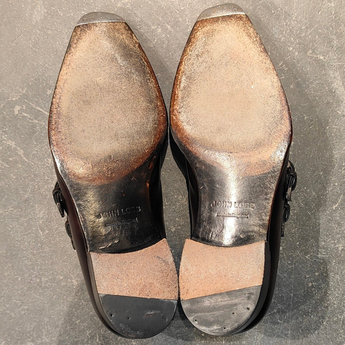 極美品 【JOHN LOBB】ジョンロブ チャペル ダブルモンクミュージアムカーフ ブラック サイズ UK6D 8000ラスト 参考定価¥344,300-