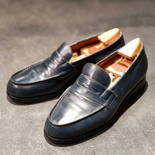 【J.M.WESTON】ジェイエムウエストン 180 シグニチャーローファー カーフ ネイビー サイズ UK4.5D レディース