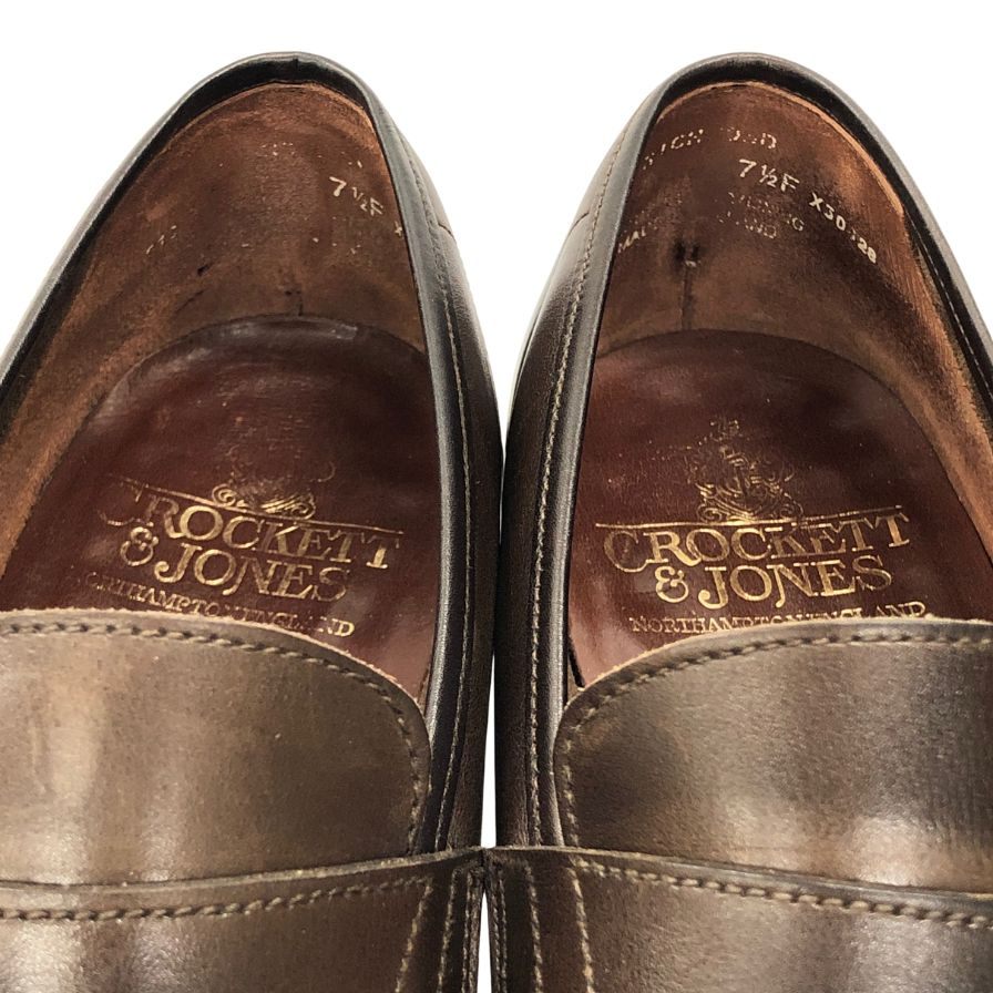【CROCKETT&JONES】クロケット&ジョーンズ ビジネスシューズ カーフ ブラウン(茶系) サイズ UK7.5F ラスト