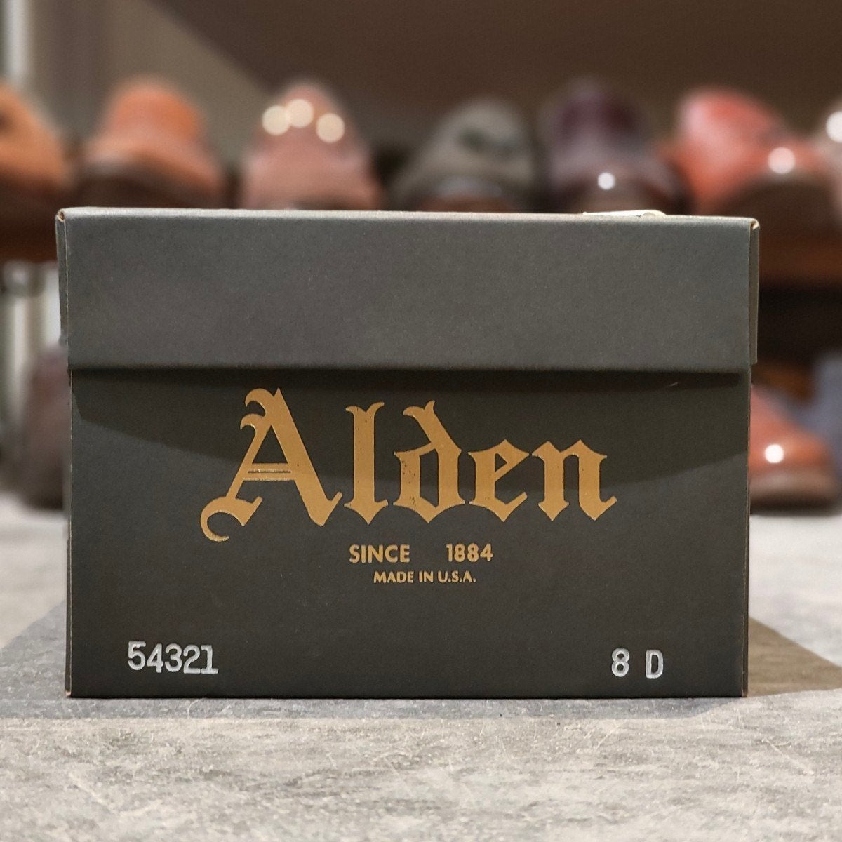 【ALDEN】オールデン 54321 Vチップ コードバン ダークバーガンディ US8D モディファイドラスト 参考定価¥217,800-