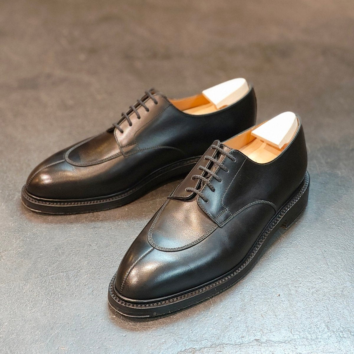 使用数回 【J.M.WESTON】ジェイエムウエストン ハーフハント Uチップ カーフ ブラック サイズ UK7C 25ラスト 定価¥170,500-