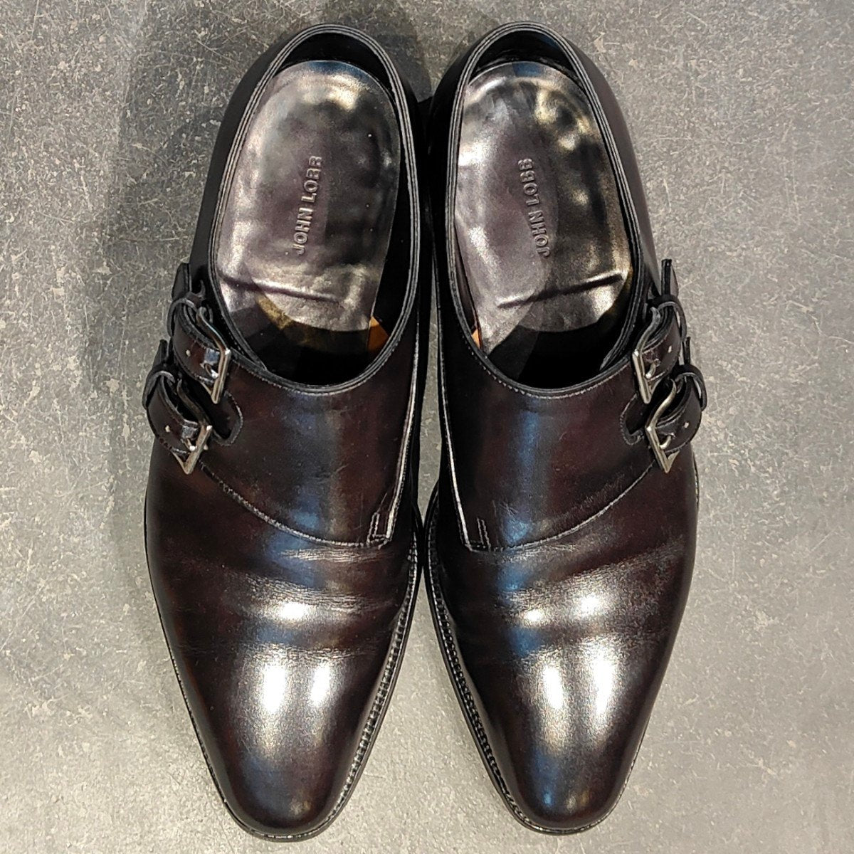 極美品 【JOHN LOBB】ジョンロブ チャペル ダブルモンクミュージアムカーフ ブラック サイズ UK6D 8000ラスト 参考定価¥344,300-