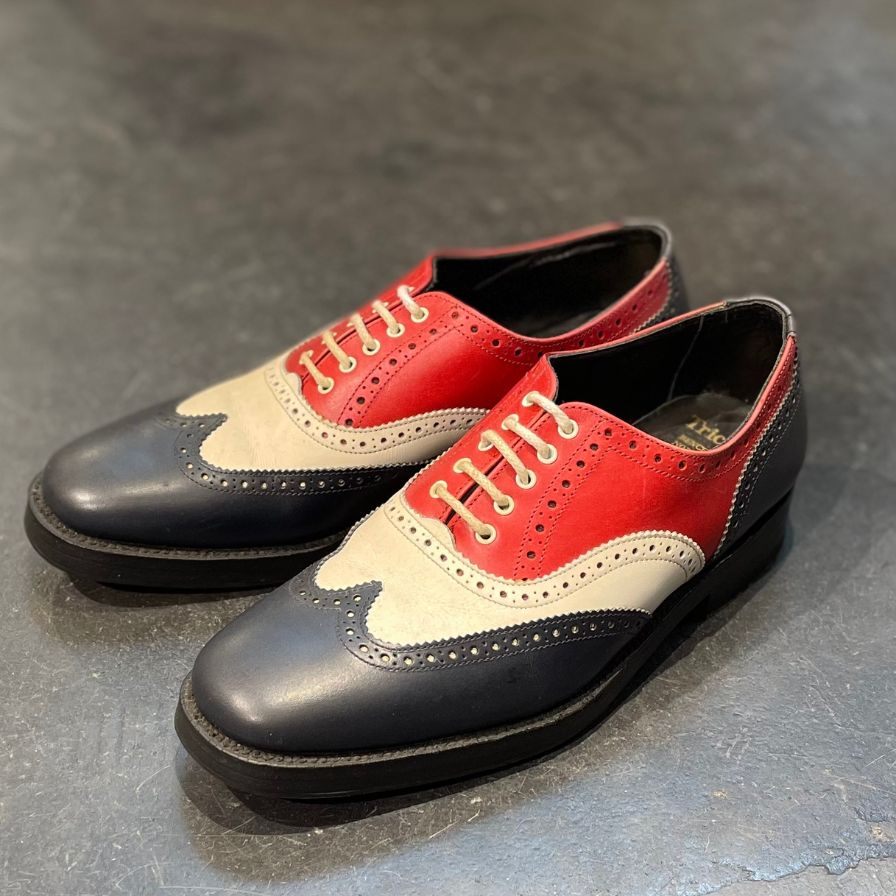 【Tricker’s】トリッカーズ ニードルス別注 ウイングチップ トリコロール サイズ UK8